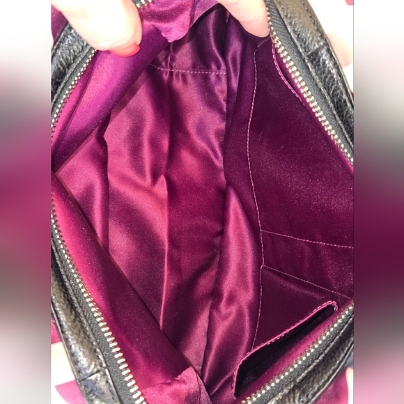 Coach Maggie Black and Purple Shoulder Bag - Picture 11 of 14